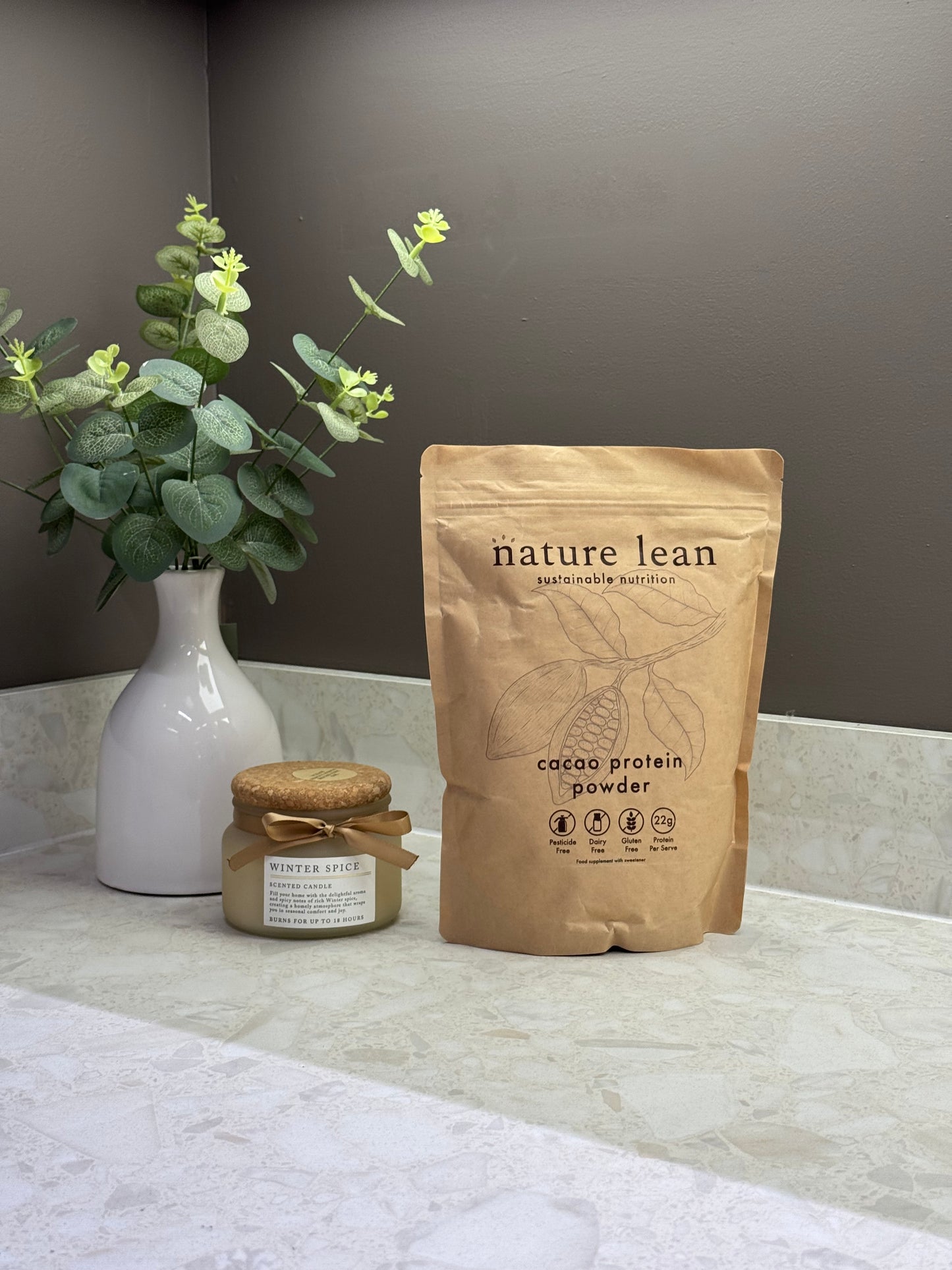 Cacao sustainable protein powder