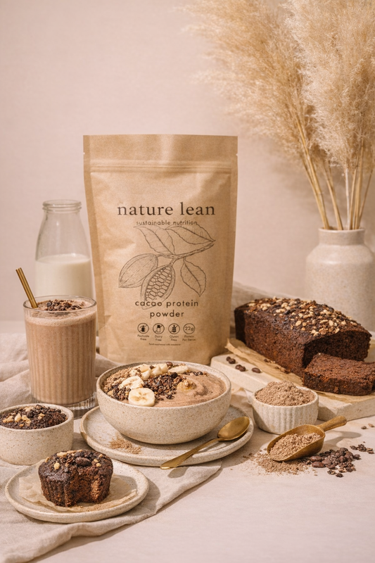 Cacao sustainable protein powder